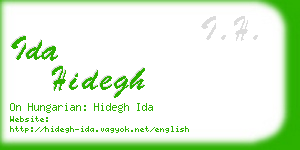 ida hidegh business card